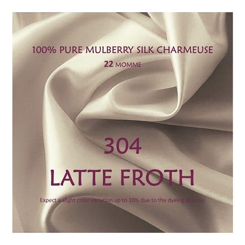 100% Mulberry Silk Fabric Champagne Color 30mm Silk Satin